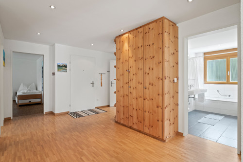 Wohnungsausschnitt Schlafzimmer 1/Eingangsbereich/Badezimmer